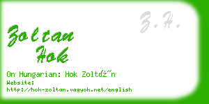 zoltan hok business card